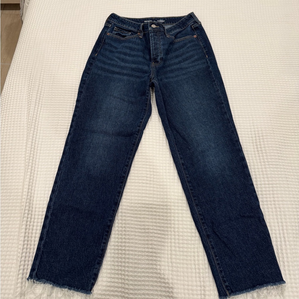 Old Navy Dark Blue Women's Straight Leg Jeans